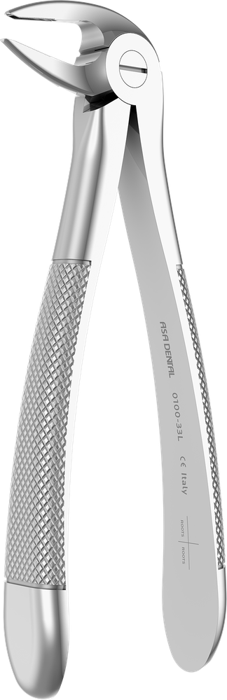 UK-Wurzeln - 15,5 cm - mit geriffelten Spitzen 0100-33L – ASA Dental S.p.A. Uninominale, Extraktionszangen Oberkiefer