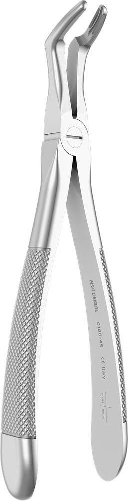 UK-Wurzeln - 17,7 cm - mit geriffelten Spitzen 0100-45 – ASA Dental S.p.A. Uninominale, Extraktionszangen Unterkiefer