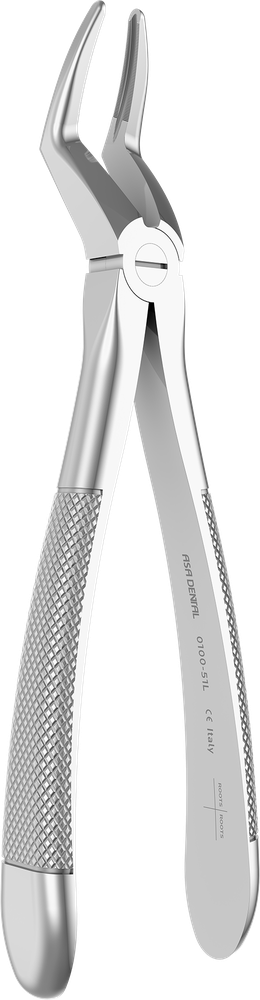 OK-Wurzeln - 19 cm - mit geriffelten Spitzen 0100-51L – ASA Dental S.p.A. Uninominale, Extraktionszangen Oberkiefer
