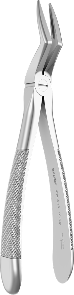 OK-Wurzeln - 19.7 ± 0.2 cm - mit geriffelten Spitzen 0100-51LX – ASA Dental S.p.A. Uninominale, Extraktionszangen Oberkiefer