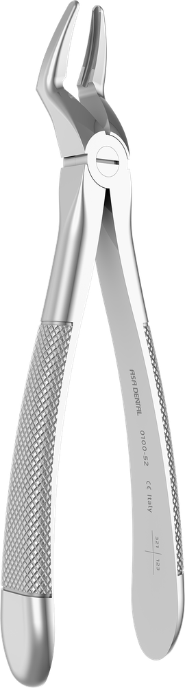 OK-Wurzeln und Eckzähne - 18,6 cm - mit geriffelten Spitzen 0100-52 – ASA Dental S.p.A. Uninominale, Extraktionszangen Oberkiefer