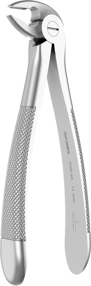 UK-Wurzel - 15.2 ± 0.2 cm - mit geriffelten Spitzen 0100-60 – ASA Dental S.p.A. Uninominale, Extraktionszangen Unterkiefer