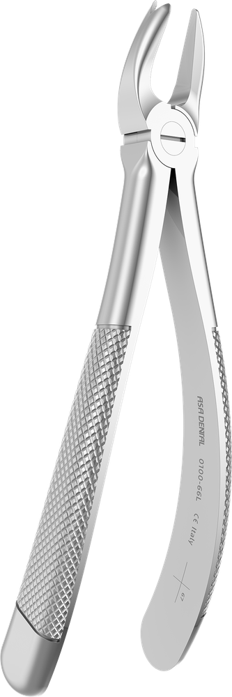 OK-Molaren links - 17 cm - mit geriffelten Spitzen 0100-66L – ASA Dental S.p.A. Uninominale, Extraktionszangen Oberkiefer