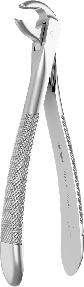 UK-Molaren - 15.8 ± 0.3 cm - mit geriffelten Spitzen 0100-73 – ASA Dental S.p.A. Uninominale, Extraktionszangen Oberkiefer