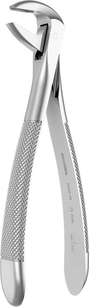 UK-Eckzähne und Prämolaren - 15.8 ± 0.3 cm - mit geriffelten Spitzen 0100-75 – ASA Dental S.p.A. Uninominale, Extraktionszangen Oberkiefer