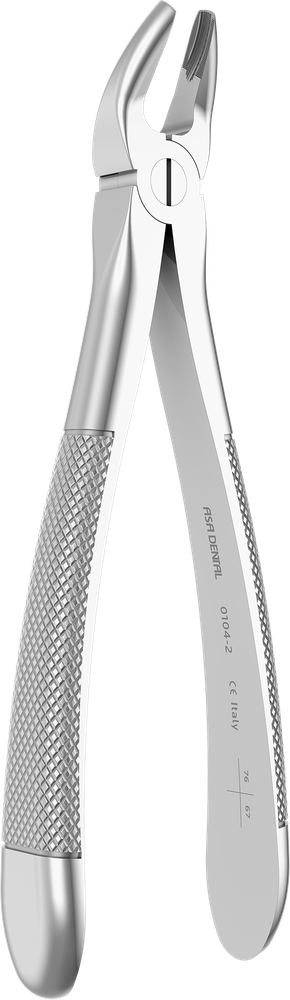 OK-Molaren - 17.2 ± 0.2 cm - mit geriffelten Spitzen 0104-2 – ASA Dental S.p.A. Uninominale, Extraktionszangen Oberkiefer