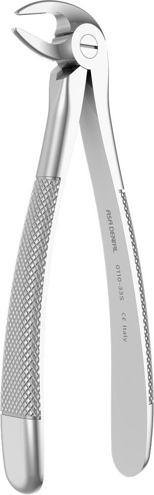 UK-Wurzel - 14 ± 0.1 cm - mit geriffelten Spitzen 0110-33S – ASA Dental S.p.A. Uninominale, Extraktionszangen Unterkiefer