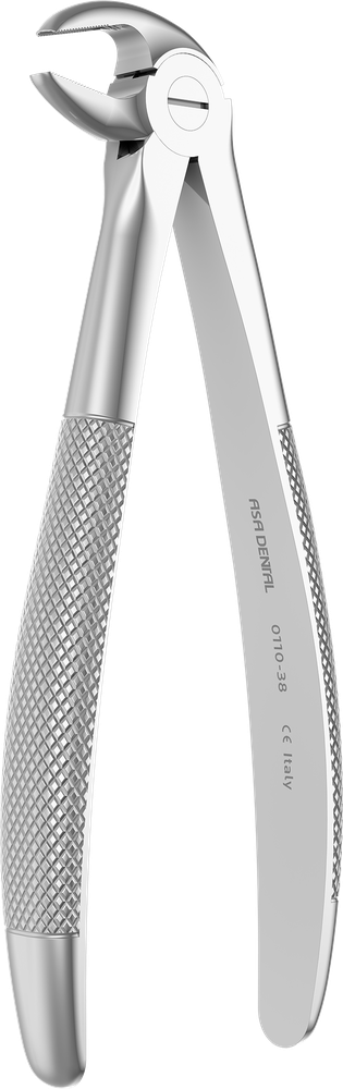 UK-Frontzähne - 13.8 ± 0.1 cm - mit geriffelten Spitzen 0110-38 – ASA Dental S.p.A. Uninominale, Extraktionszangen Oberkiefer