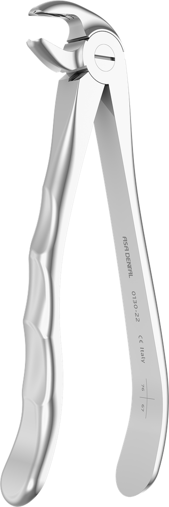 UK-Molaren - 15.1 ± 0.1 cm - mit geriffelten Spitzen 0130-22 – ASA Dental S.p.A. Uninominale, Extraktionszangen Unterkiefer