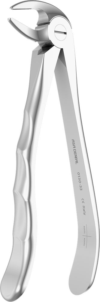 UK-Wurzeln - 15.1 ± 0.1 cm - mit geriffelten Spitzen 0130-33 – ASA Dental S.p.A. Uninominale, Extraktionszangen Unterkiefer