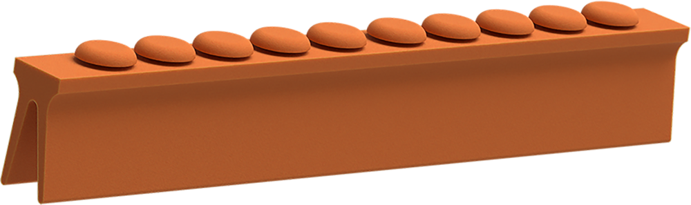 Orange - Silikon-Schiene für 10 Instrumente 2770-GA – ASA Dental S.p.A. Uninominale, Trays, Sterilcontainer und Zubehör
