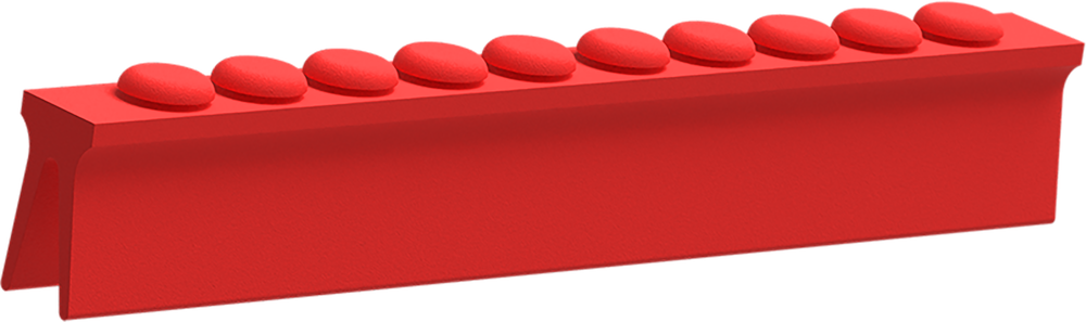 Rot - Silikon-Schiene für 10 Instrumente 2770-GR – ASA Dental S.p.A. Uninominale, Trays, Sterilcontainer und Zubehör