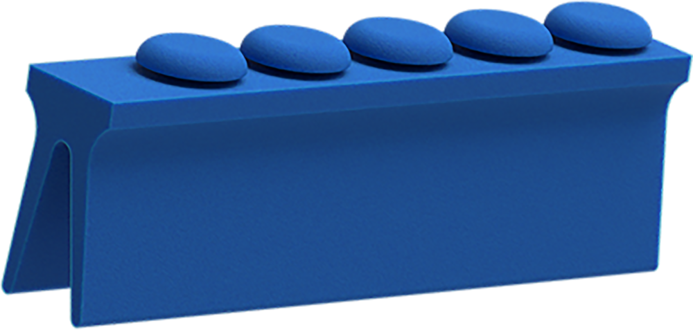 Blau - Silikon-Schiene für 5 Instrumente 2771-G – ASA Dental S.p.A. Uninominale, Trays, Sterilcontainer und Zubehör
