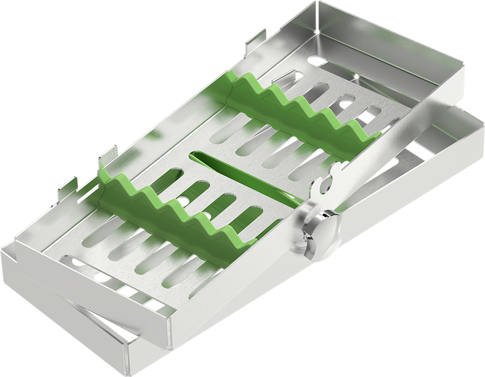 Grün - Silikon-Schiene für 10 Instrumente 2772-1V – ASA Dental S.p.A. Uninominale, Trays, Sterilcontainer und Zubehör