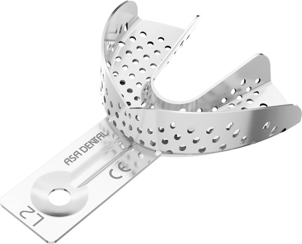 Perforiert aus Aluminium - Retentionsrand - UK - XS 2800-L2 – ASA Dental S.p.A. Uninominale, Einmalabdrucklöffel