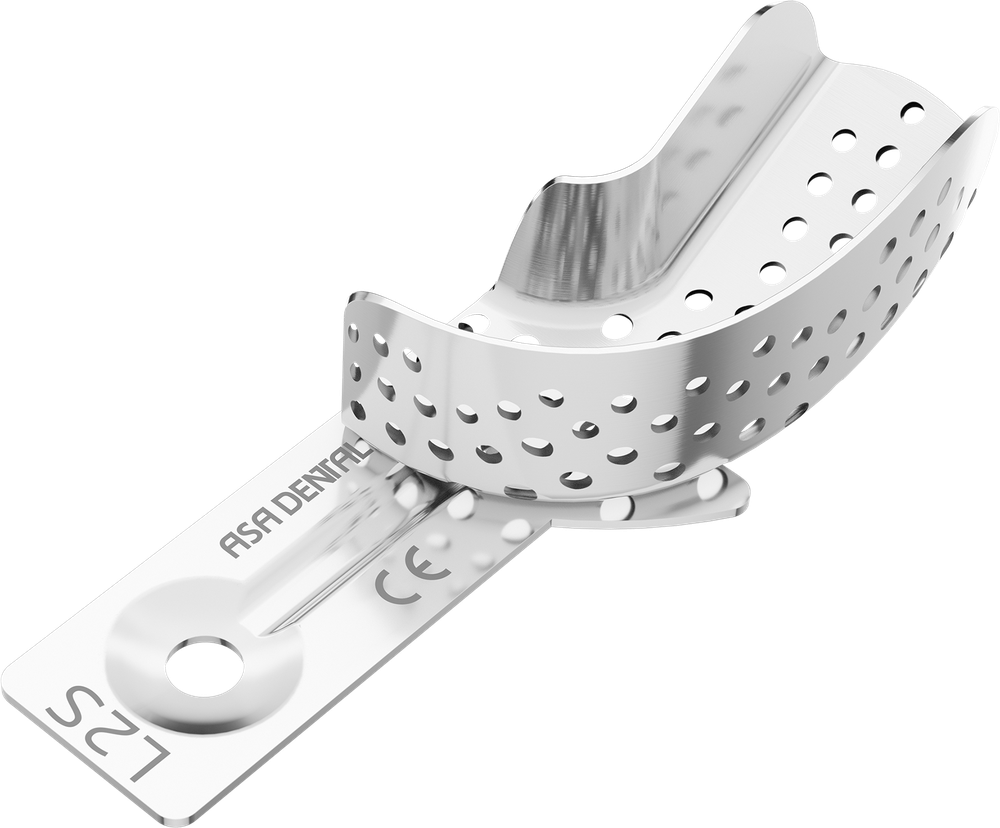 Perforiert aus Aluminium - Retentionsrand - HALBSEITIG - XS 2800-L2S – ASA Dental S.p.A. Uninominale, Einmalabdrucklöffel