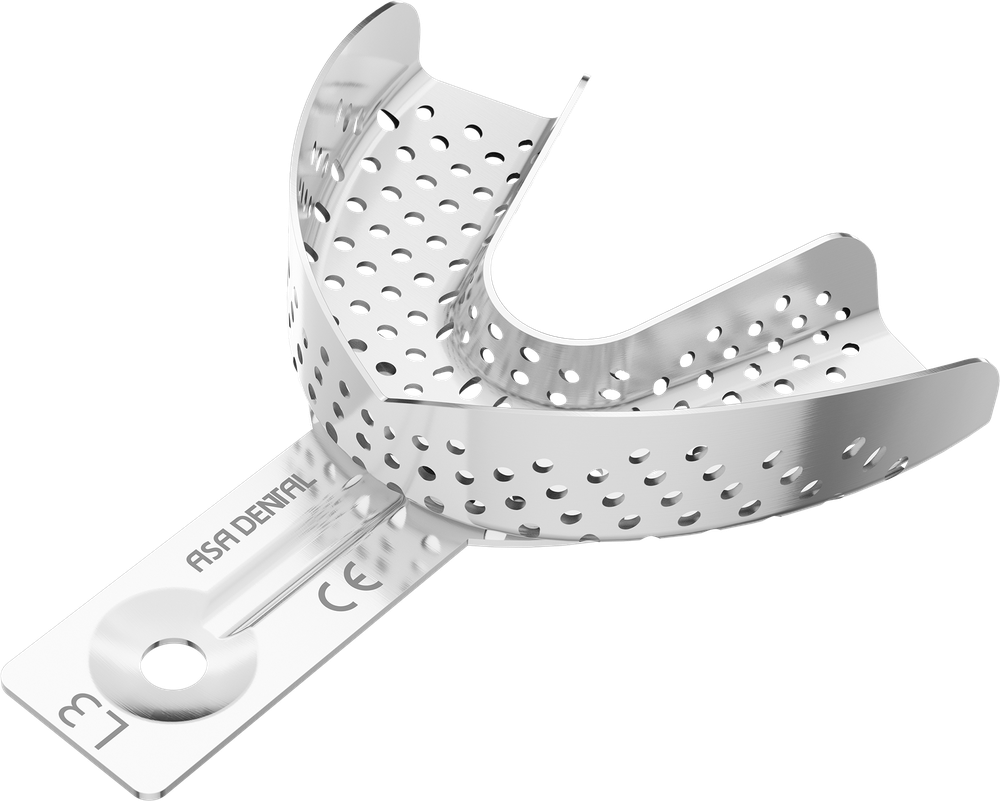 Perforiert aus Aluminium - Retentionsrand - UK - S 2800-L3 – ASA Dental S.p.A. Uninominale, Einmalabdrucklöffel