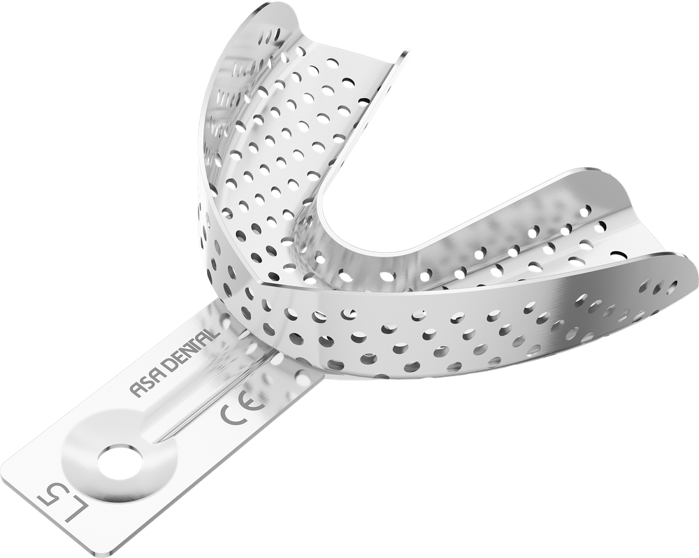 Perforiert aus Aluminium - Retentionsrand - UK - L 2800-L5 – ASA Dental S.p.A. Uninominale, Einmalabdrucklöffel