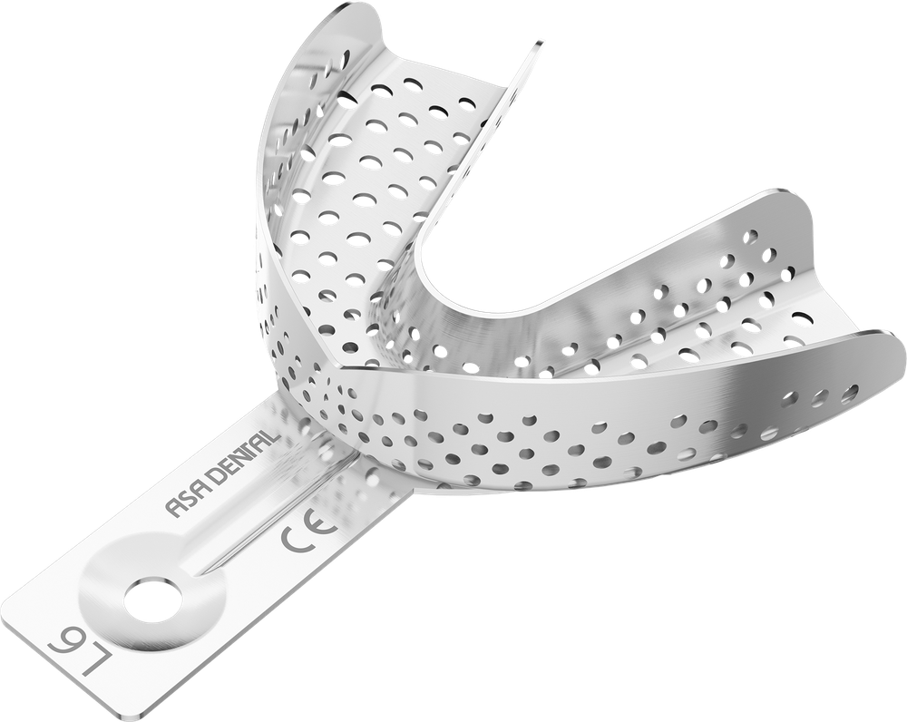 Perforiert aus Aluminium - Retentionsrand - UK - XL 2800-L6 – ASA Dental S.p.A. Uninominale, Einmalabdrucklöffel