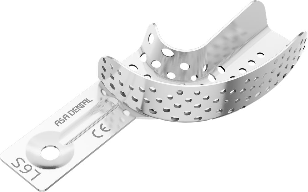 Perforiert aus Aluminium - Retentionsrand - HALBSEITIG - XL 2800-L6S – ASA Dental S.p.A. Uninominale, Einmalabdrucklöffel