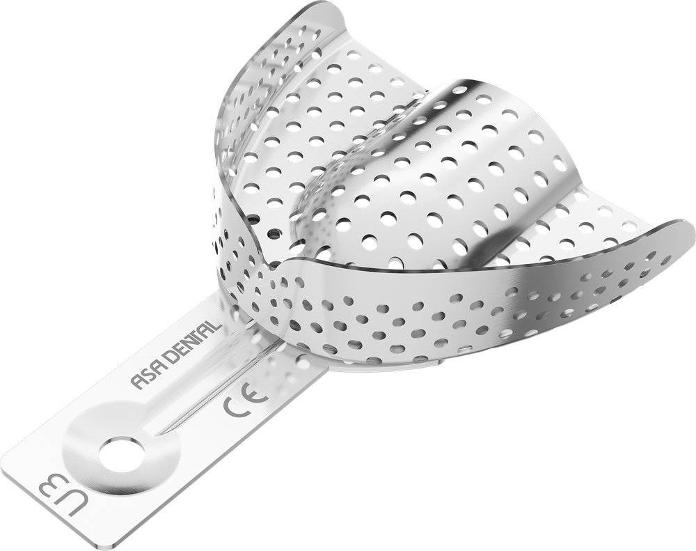 Perforiert aus Aluminium - Retentionsrand - OK - S 2800-U3 – ASA Dental S.p.A. Uninominale, Einmalabdrucklöffel