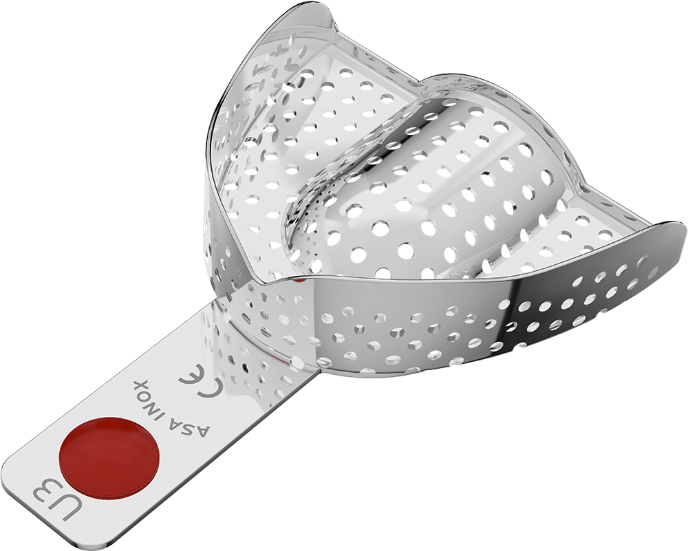 Perforiert, Edelstahl - Retentionsrand - OK - S 2801-U3 – ASA Dental S.p.A. Uninominale, Einmalabdrucklöffel