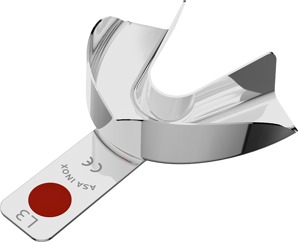 Nicht perforiert, Edelstahl - Retentionsrand - UK - S 2802-L3 – ASA Dental S.p.A. Uninominale, Einmalabdrucklöffel