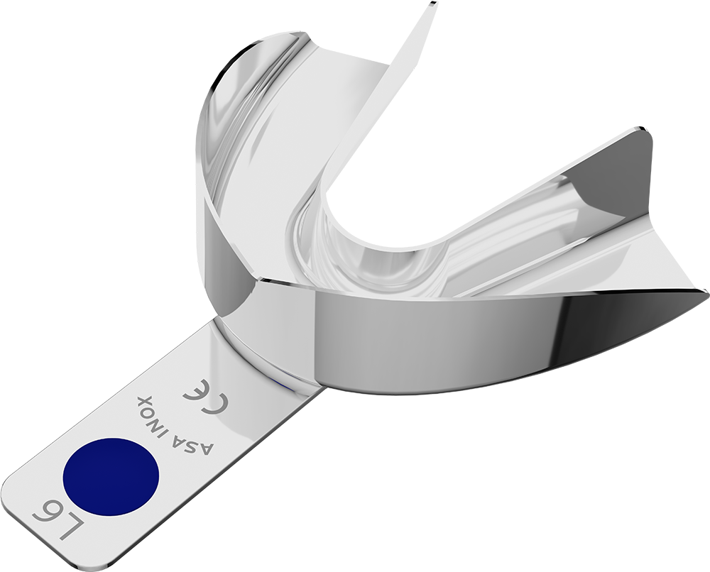 Nicht perforiert, Edelstahl - Retentionsrand - UK - XL 2802-L6 – ASA Dental S.p.A. Uninominale, Einmalabdrucklöffel