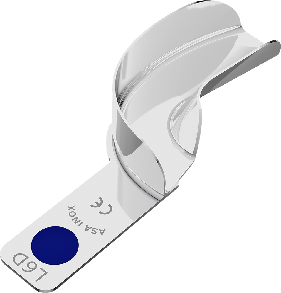 Nicht perforiert, Edelstahl - Retentionsrand - HALBSEITIG - XL 2802-L6D – ASA Dental S.p.A. Uninominale, Einmalabdrucklöffel