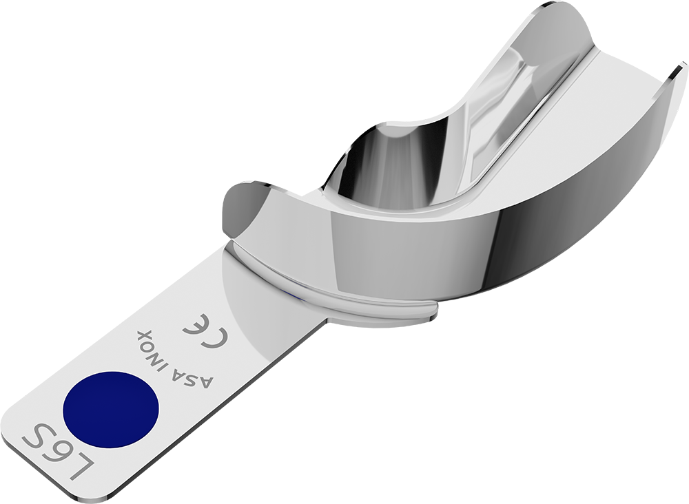 Nicht perforiert, Edelstahl - Retentionsrand - HALBSEITIG - XL 2802-L6S – ASA Dental S.p.A. Uninominale, Einmalabdrucklöffel