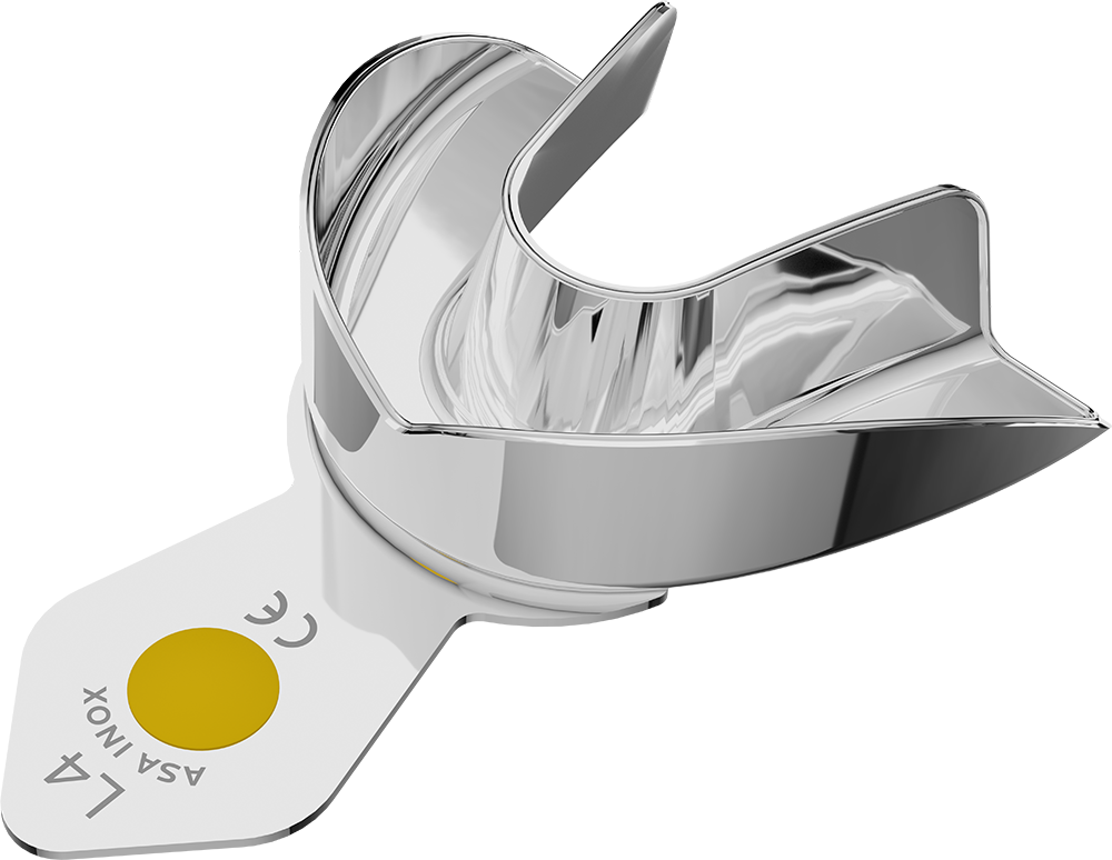 Nicht perforiert, Edelstahl - NEW SUPER - Retentionsrand - UK - S 2803-L4 – ASA Dental S.p.A. Uninominale, Einmalabdrucklöffel