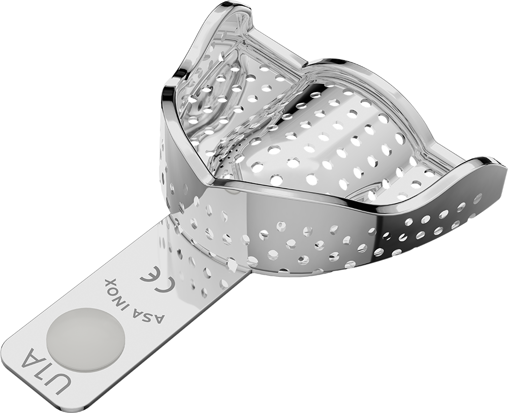 Perforiert, Edelstahl - PERMA-LOCK Anatomic - Retentionsrand - OK - XXS 2804-U1A – ASA Dental S.p.A. Uninominale, Einmalabdrucklöffel