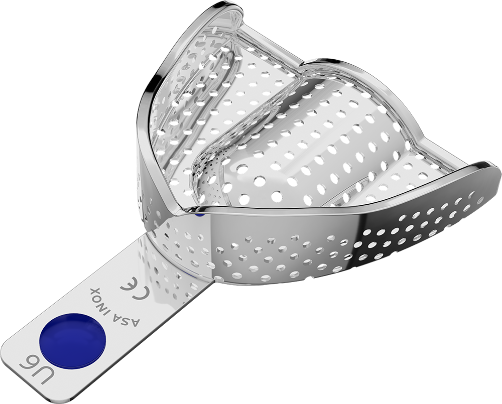 Perforiert, Edelstahl - PERMA-LOCK - Retentionsrand - OK - XL 2804-U6 – ASA Dental S.p.A. Uninominale, Einmalabdrucklöffel
