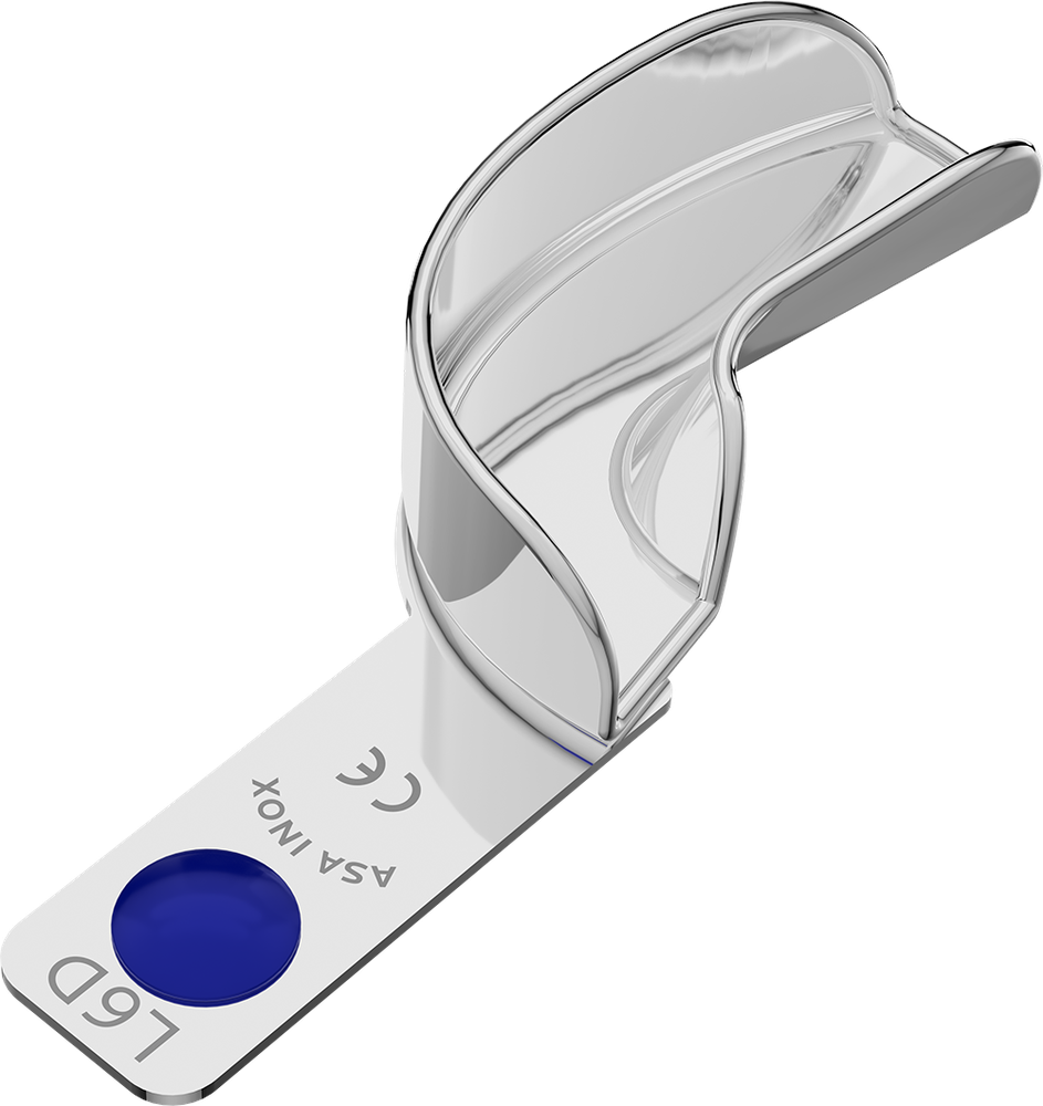 Abformlöffel - Nicht perforiert, Edelstahl - PERMA-LOCK - Retentionsrand - HALBSEITIG - XL 2807-L6D – ASA Dental S.p.A. Uninominale, Einmalabdrucklöffel
