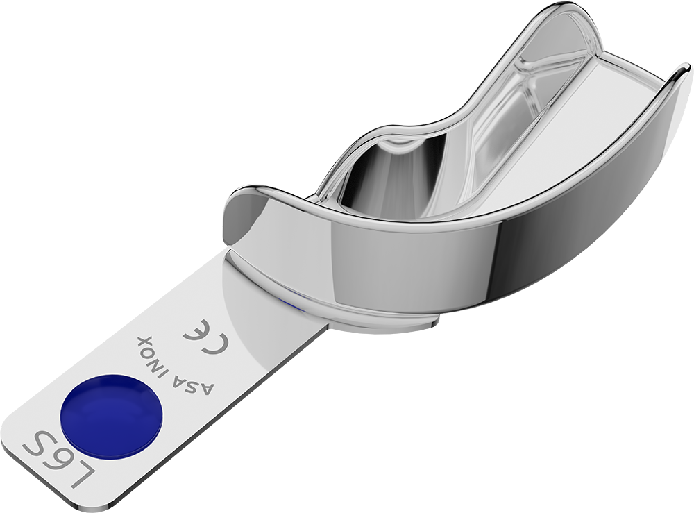 Nicht perforiert, Edelstahl - PERMA-LOCK - Retentionsrand - HALBSEITIG - XL 2807-L6S – ASA Dental S.p.A. Uninominale, Einmalabdrucklöffel