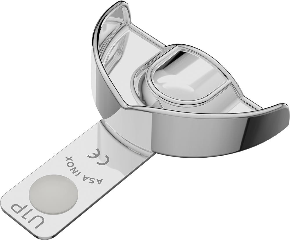 Nicht perforiert, Edelstahl - PERMA-LOCK - Retentionsrand - HALBSEITIG - XXS 2807-U1P – ASA Dental S.p.A. Uninominale, Einmalabdrucklöffel