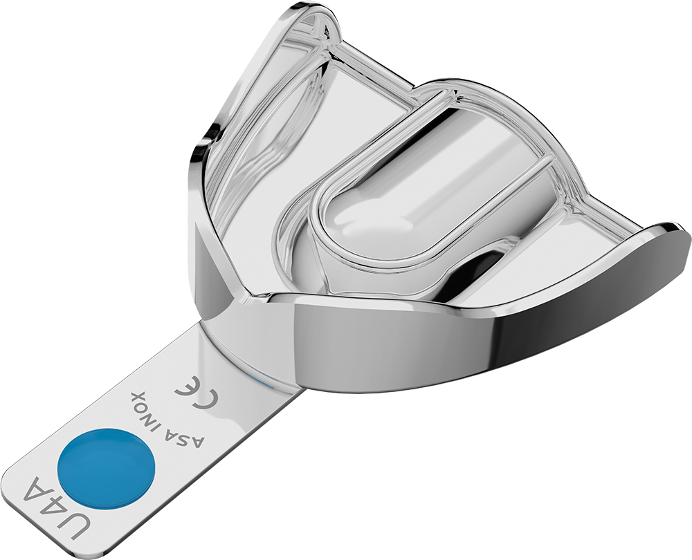 Nicht perforiert, Edelstahl - PERMA-LOCK Anatomic - Retentionsrand - OK - M 2807-U4A – ASA Dental S.p.A. Uninominale, Einmalabdrucklöffel