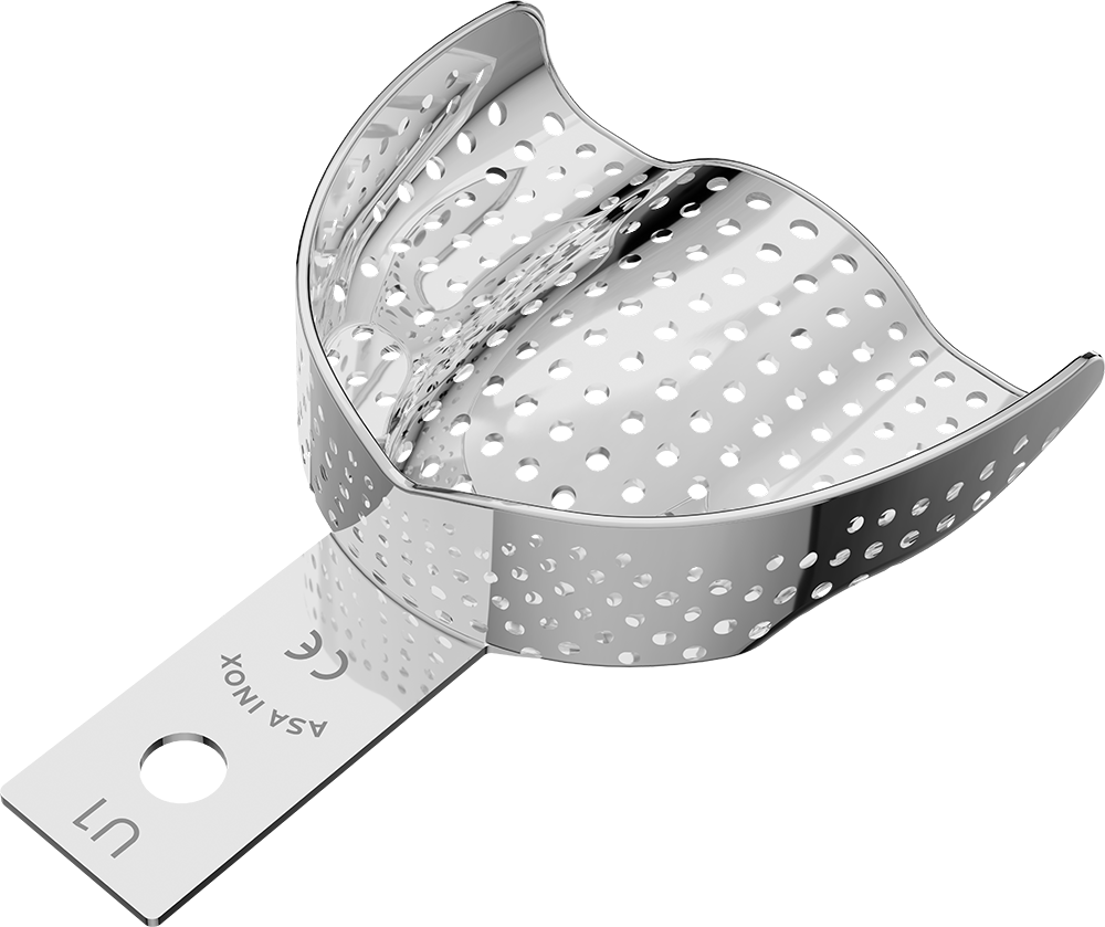 Perforiert, Edelstahl - anterior, bezahnt - Retentionsrand - OK 2809-U1 – ASA Dental S.p.A. Uninominale, Einmalabdrucklöffel