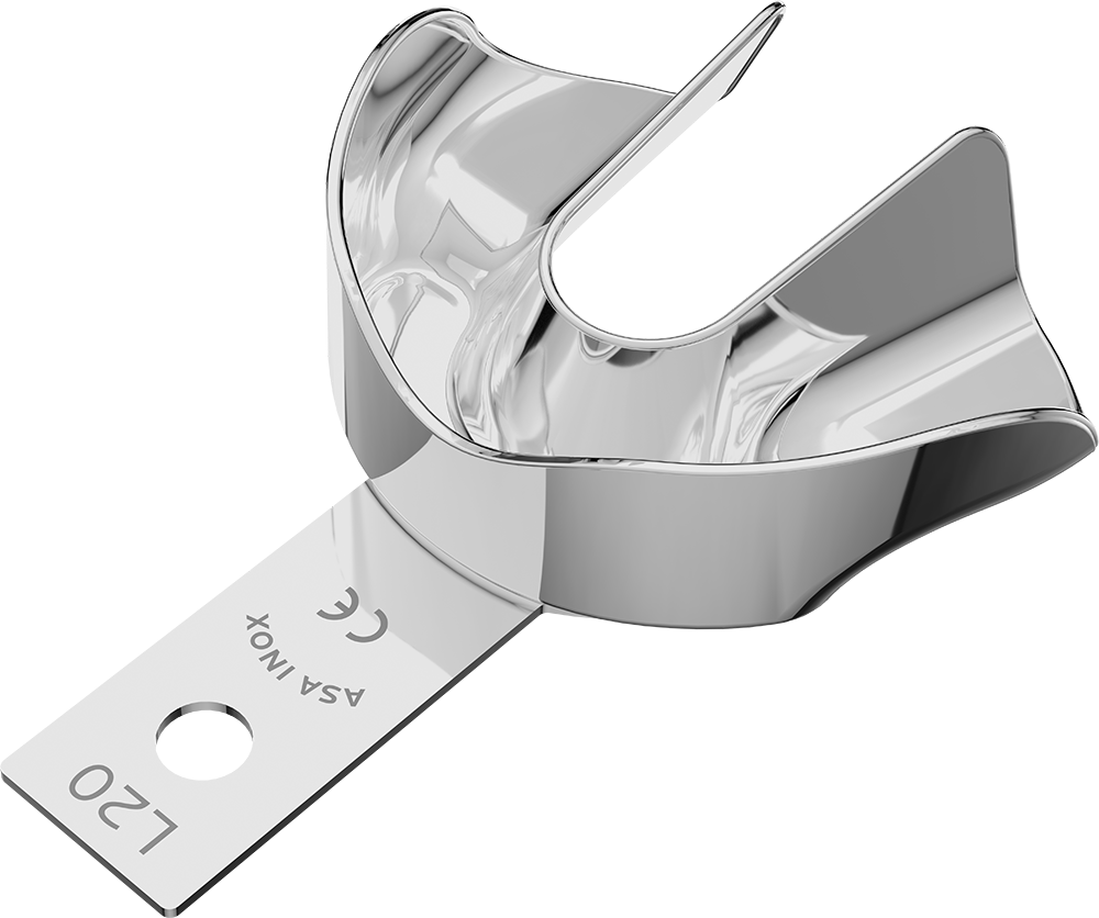 Nicht perforiert, Edelstahl - anterior, bezahnt - Retentionsrand - UK - L 2810-L20 – ASA Dental S.p.A. Uninominale, Einmalabdrucklöffel