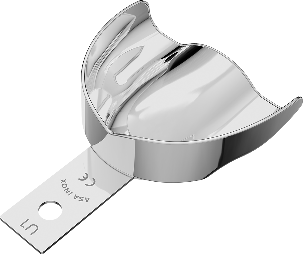 Nicht perforiert, Edelstahl - anterior, bezahnt - Retentionsrand - OK - L 2810-U1 – ASA Dental S.p.A. Uninominale, Einmalabdrucklöffel