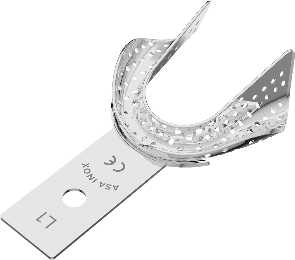 Perforiert, Edelstahl - unbezahnt - Retentionsrand - UK - XXS 2813-L1 – ASA Dental S.p.A. Uninominale, Einmalabdrucklöffel