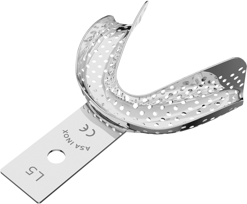 Perforiert, Edelstahl - unbezahnt - Retentionsrand - UK - L 2813-L5 – ASA Dental S.p.A. Uninominale, Abdrucklöffel