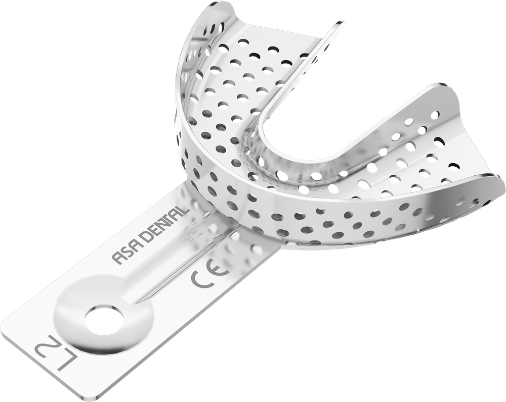 Perforiert aus Aluminium - ORTHOBABY für Kinder - Retentionsrand - UK - XS 2816-L2 – ASA Dental S.p.A. Uninominale, Einmalabdrucklöffel