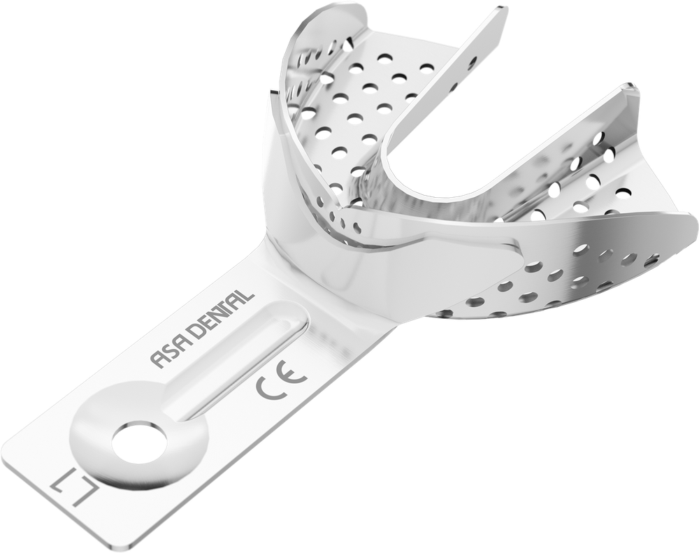 Perforiert aus Aluminium - für Implantologie - Retentionsrand - UK - XXS 2880-L1 – ASA Dental S.p.A. Uninominale, Einmalabdrucklöffel