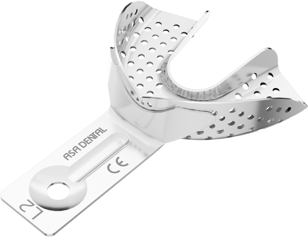 Perforiert aus Aluminium - für Implantologie - Retentionsrand - UK - XS 2880-L2 – ASA Dental S.p.A. Uninominale, Einmalabdrucklöffel