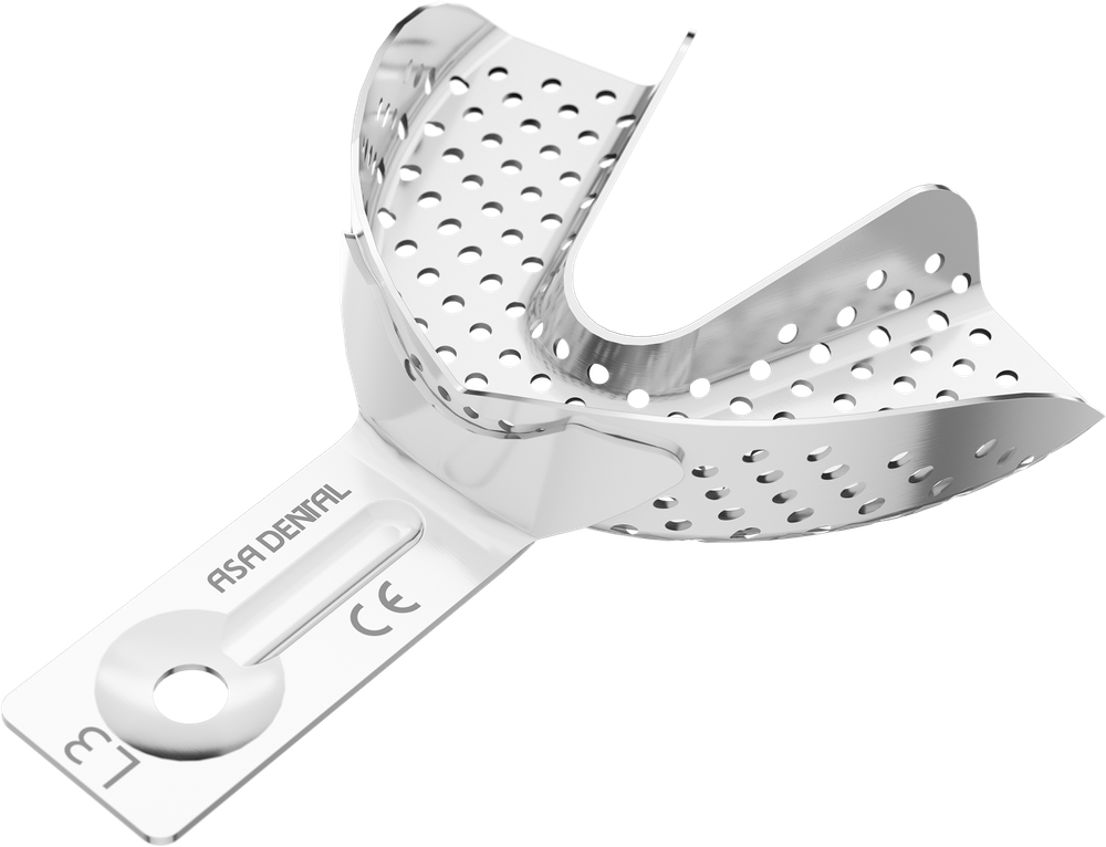 Perforiert aus Aluminium - für Implantologie - Retentionsrand - UK - S 2880-L3 – ASA Dental S.p.A. Uninominale, Einmalabdrucklöffel