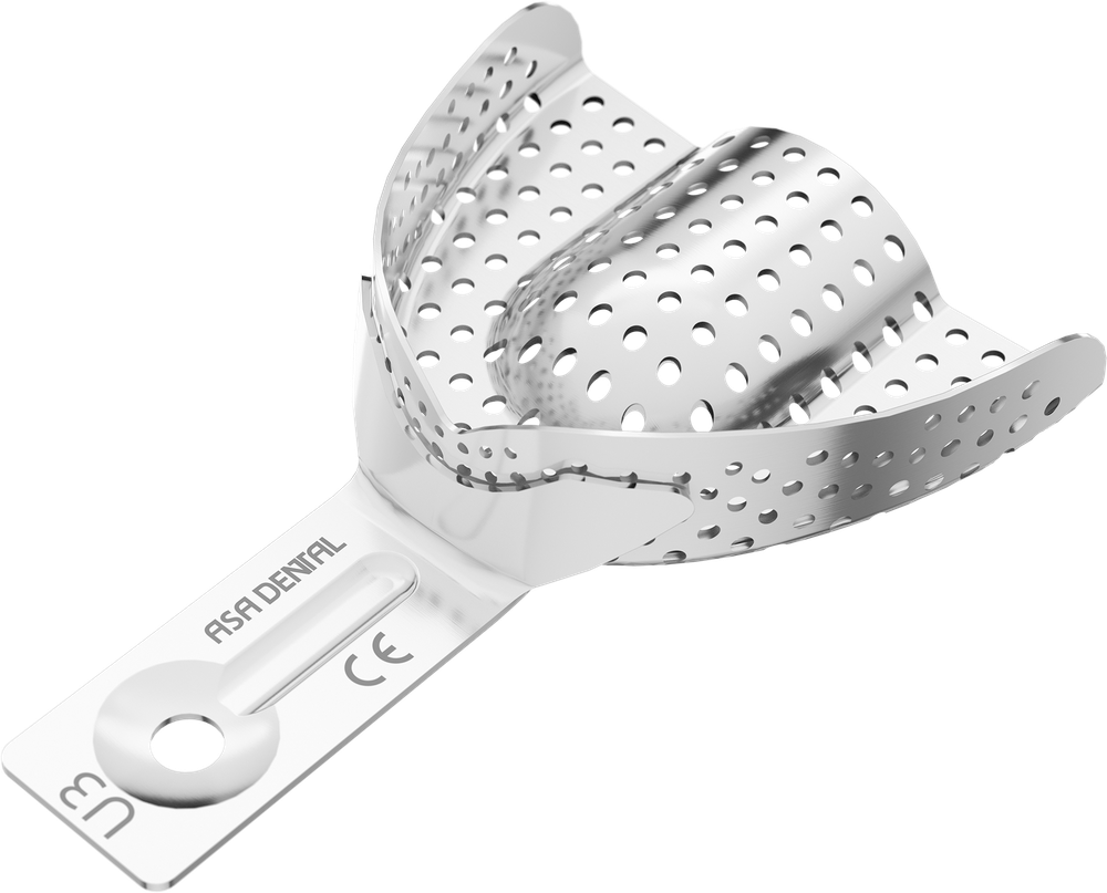 Perforiert aus Aluminium - für Implantologie - Retentionsrand - OK - S 2880-U3 – ASA Dental S.p.A. Uninominale, Einmalabdrucklöffel