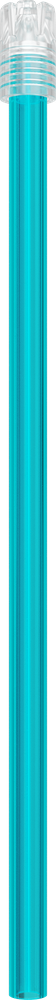 Multicolor - ABNEHMBARE KAPPE - cyanblaues Röhrchen, transparente Kappe - 15 cm 2900E-ZT15 – ASA Dental S.p.A. Uninominale, Speichelsauger