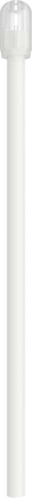 Weiche/ABNEHMBARE KAPPE - weißes Röhrchen, transparente Kappe - 155 mm 2903E-BT155