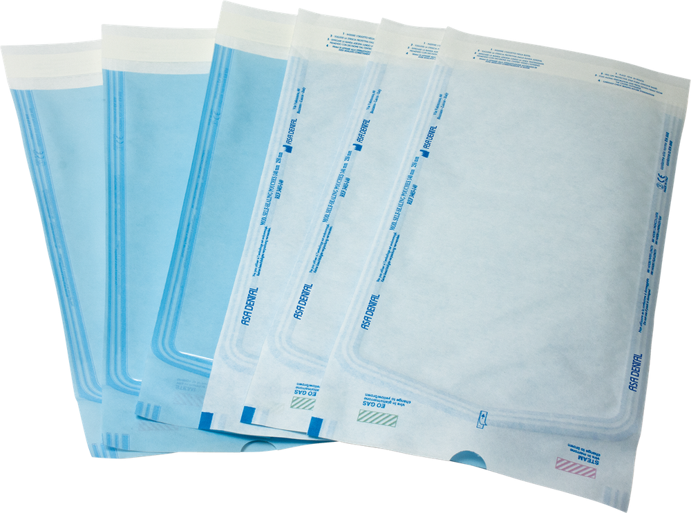 Selbstklebende Sterilisationsbeutel - 140x250 mm 3403-140 – ASA Dental S.p.A. Uninominale, Sterilisationsschläuche und -beutel